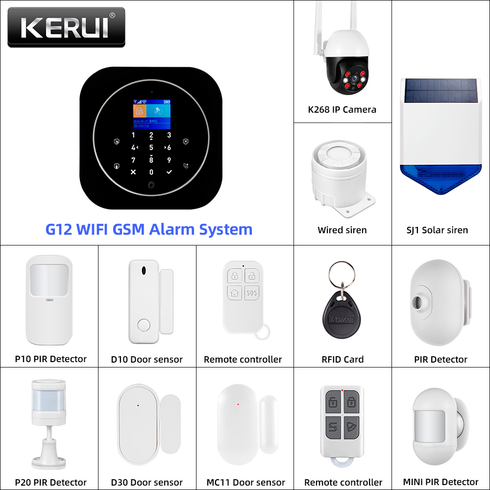 Home Security Diy - KERUI G12 2G Wifi Bezprzewodowy domowy