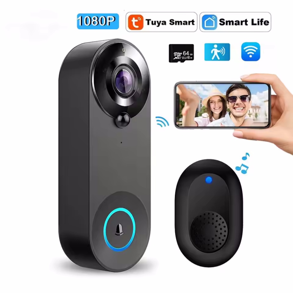 Home Security Doorbell Camera - Tuya Bezprzewodowy Dzwonek do Drzwi WiFi