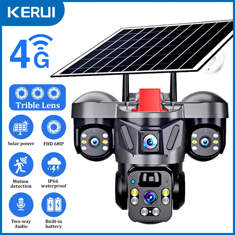 Home Security Video - KERUI Zewnętrzna Kamera PTZ 6MP 4G