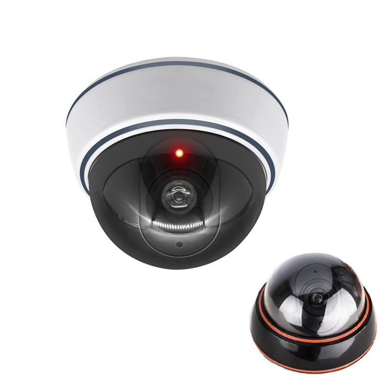 Home Security Diy - Kreatywna czarno-biała fałszywa kamera kopułkowa symulacja