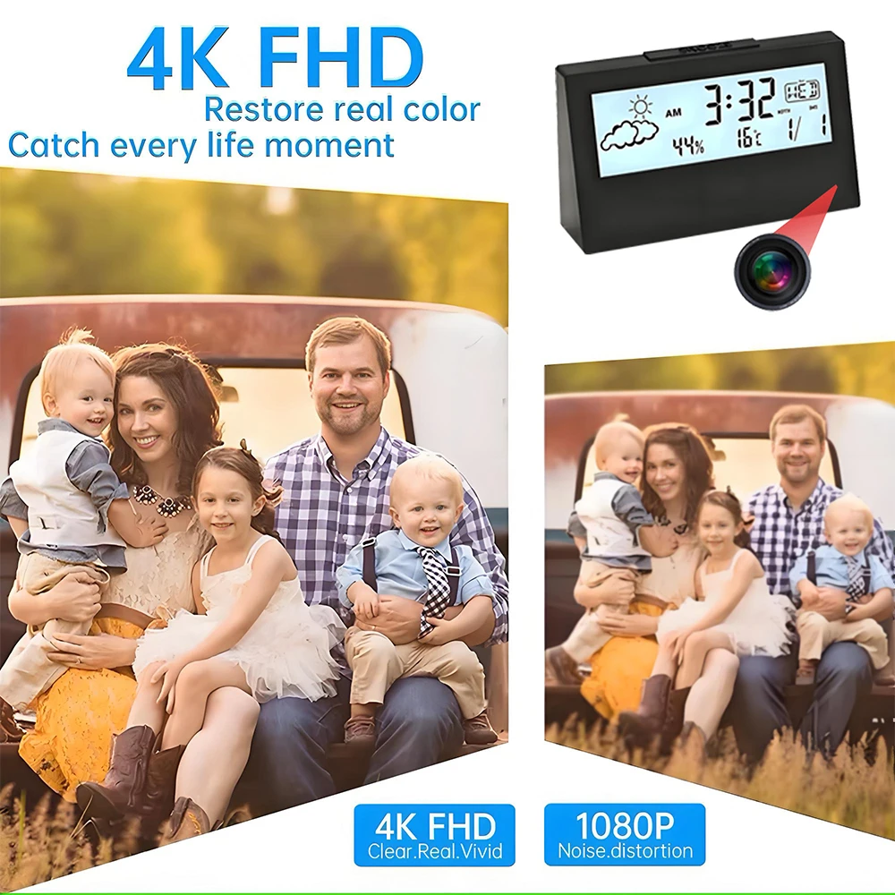 Kamera zegarowa 4K WiFi z dete – Home Security Prices recenzja i cena